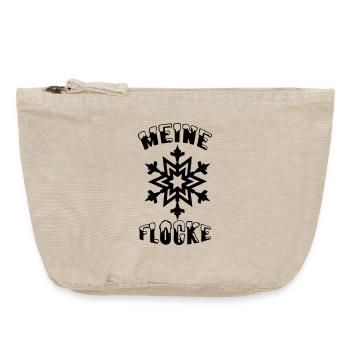 Meine Flocke Schnee Winter Liebe Geschenk - Vintage Reißverschluss-Täschchen (18 x 21 cm) - Vintage Sand  - Vorne