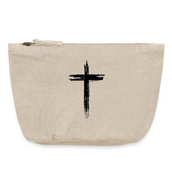 cross - Vintage Zip Pouch 18 x 21 cm - vintage sand  - Front