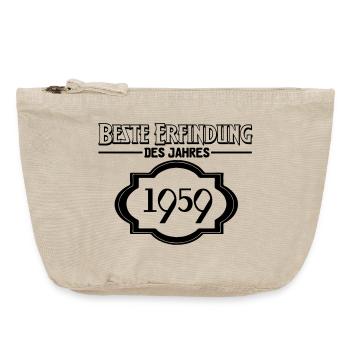 Beste Erfindung des Jahres 1959 Geschenk - Vintage Reißverschluss-Täschchen (18 x 21 cm) - Vintage Sand  - Vorne