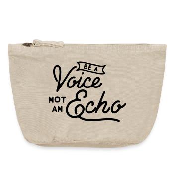 Soyez une voix, pas un écho - Intégrité du leadership - Pochette zippée vintage 18 x 21 cm - sable vintage  - Devant