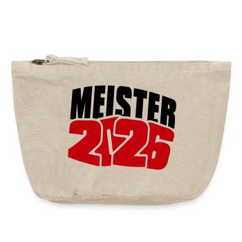 Meister 2026 Meisterschaft - Vintage Reißverschluss-Täschchen (18 x 21 cm) - Vintage Sand  - Vorne