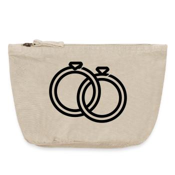 Wedding rings - Vintage Zip Pouch 18 x 21 cm - vintage sand  - Front