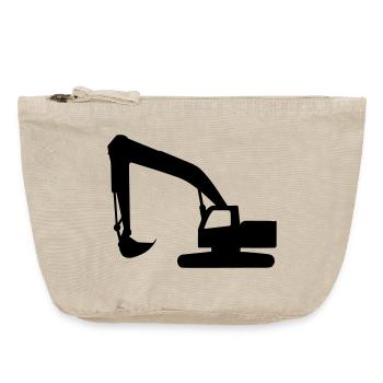 Puissance d’excavatrice – Durée de vie en construction - Pochette zippée vintage 18 x 21 cm - sable vintage  - Devant