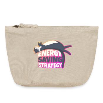 Stratégie d’économie d’énergie Chat - Pochette zippée vintage 18 x 21 cm - sable vintage  - Devant