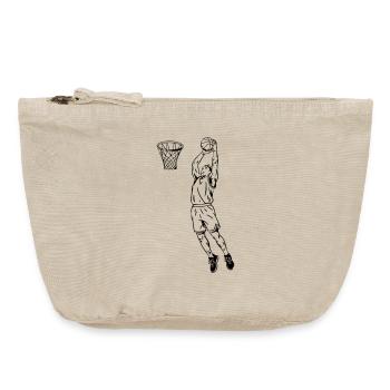 Basketball Slam Dunk - Vintage Zip Pouch 18 x 21 cm - vintage sand  - Front