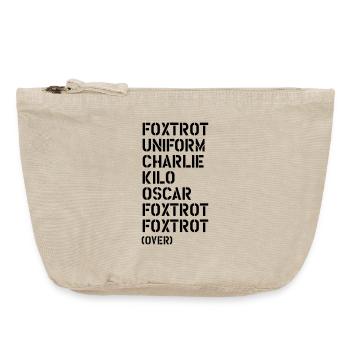 Foxtrot Uniform Charlie Kilo... FUCK OFF! - Vintage Zip Pouch 18 x 21 cm - vintage sand  - Front