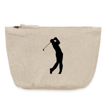 Golfer Schatten - Vintage Reißverschluss-Täschchen (18 x 21 cm) - Vintage Sand  - Vorne