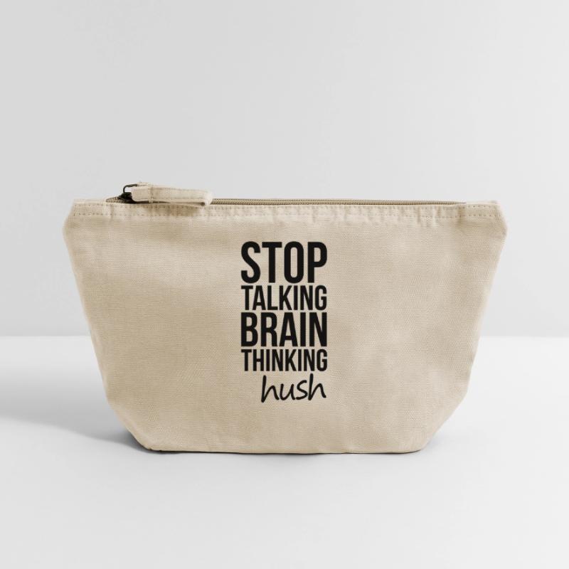 Stop Talking, Brain Thinking Pochette zippée vintage 18 x 21 cm