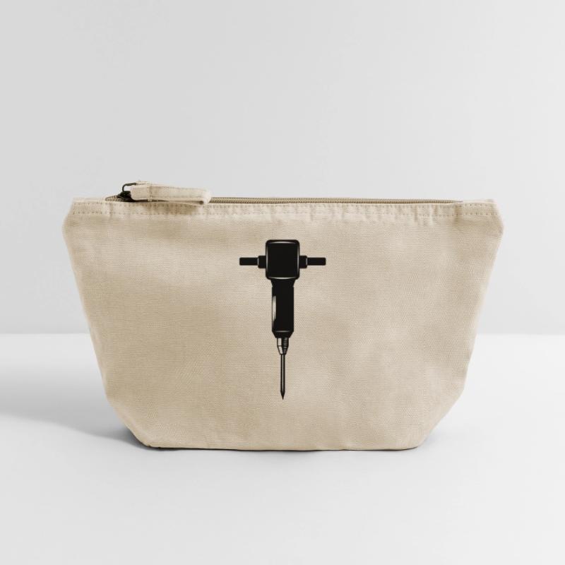 Krikhamer oder Presslufthammer Vintage Reißverschluss-Täschchen (18 x 21 cm)