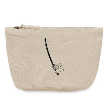 Samouraï Busihdo katana à deux mains - Pochette zippée vintage 18 x 21 cm - sable vintage  - Devant