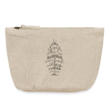 Voyage au tour du monde. - Pochette zippée vintage 18 x 21 cm - sable vintage  - Devant