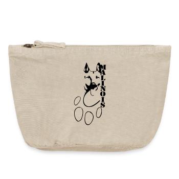Malinois - Pochette zippée vintage 18 x 21 cm - sable vintage  - Devant