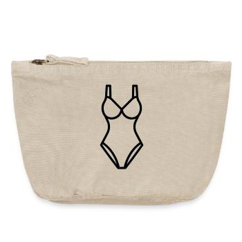 maillot de bain - Pochette zippée vintage 18 x 21 cm - sable vintage  - Devant