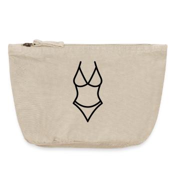 maillot de bain - Pochette zippée vintage 18 x 21 cm - sable vintage  - Devant