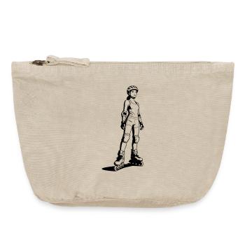 Inline-Skating - Vintage Reißverschluss-Täschchen (18 x 21 cm) - Vintage Sand  - Vorne