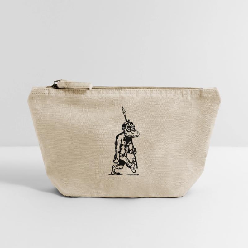cave man Ancestor Great ape Evolution Vintage Zip Pouch 18 x 21 cm