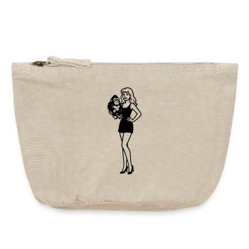 Kong Queen Frauenpower - Vintage Reißverschluss-Täschchen (18 x 21 cm) - Vintage Sand  - Vorne