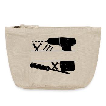 Carpenter drill logo - Vintage Zip Pouch 18 x 21 cm - vintage sand  - Front