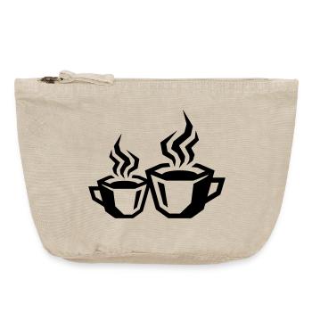 kaffee symbol coffee - Vintage Reißverschluss-Täschchen (18 x 21 cm) - Vintage Sand  - Vorne