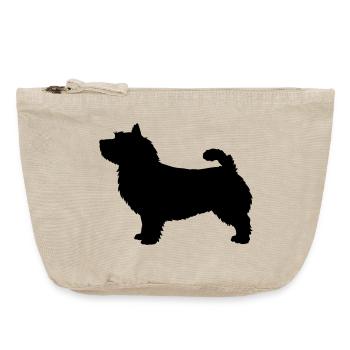 Silhouette du Norwich Terrier - Pochette zippée vintage 18 x 21 cm - sable vintage  - Devant