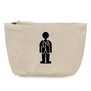 Doktor Symbol - Vintage Reißverschluss-Täschchen (18 x 21 cm) - Vintage Sand  - Vorne