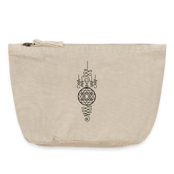 Totem du Yant d’Or – Géométrie spirituelle - Pochette zippée vintage 18 x 21 cm - sable vintage  - Devant