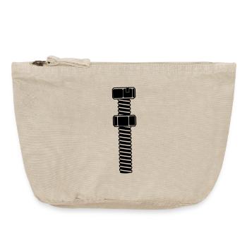 Bolt and nut - Vintage Zip Pouch 18 x 21 cm - vintage sand  - Front