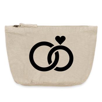 Wedding, Engagement, Wedding Celebration - Vintage Zip Pouch 18 x 21 cm - vintage sand  - Front