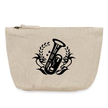 Tuba Blasinstrument für Blaskapelle - Vintage Reißverschluss-Täschchen (18 x 21 cm) - Vintage Sand  - Vorne