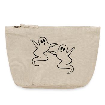 gespenster geist halloween - Vintage Reißverschluss-Täschchen (18 x 21 cm) - Vintage Sand  - Vorne