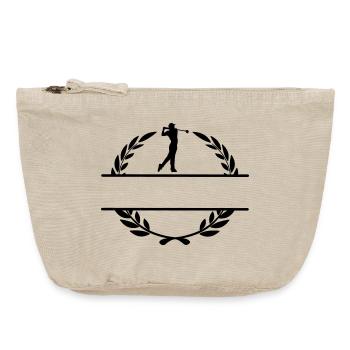 Golfer im Lorbeerkranz - Vintage Reißverschluss-Täschchen (18 x 21 cm) - Vintage Sand  - Vorne