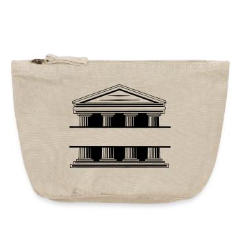 Courthouse monogram - Vintage Zip Pouch 18 x 21 cm - vintage sand  - Front