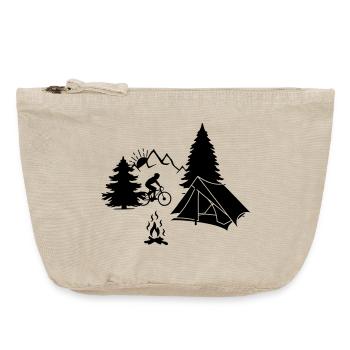 Fahrradurlaub Camping - Vintage Reißverschluss-Täschchen (18 x 21 cm) - Vintage Sand  - Vorne