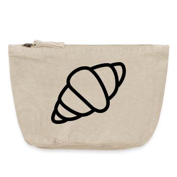croissant - Pochette zippée vintage 18 x 21 cm - sable vintage  - Devant