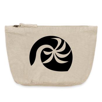 Plage de palmiers - Pochette zippée vintage 18 x 21 cm - sable vintage  - Devant