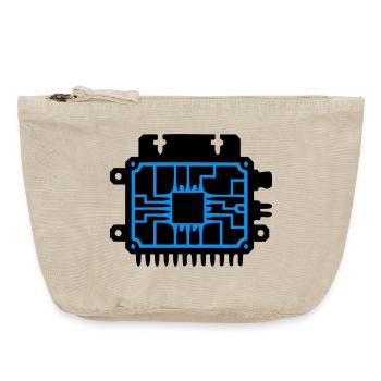 Logo informatique du PCB Microchip - Pochette zippée vintage 18 x 21 cm - sable vintage  - Devant