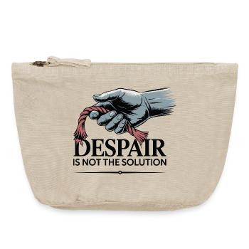 Elastische Hand, die ausgefranstes Seil hält - Vintage Reißverschluss-Täschchen (18 x 21 cm) - Vintage Sand  - Vorne