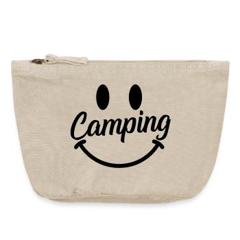 Camping smile - Vintage Zip Pouch 18 x 21 cm - vintage sand  - Front