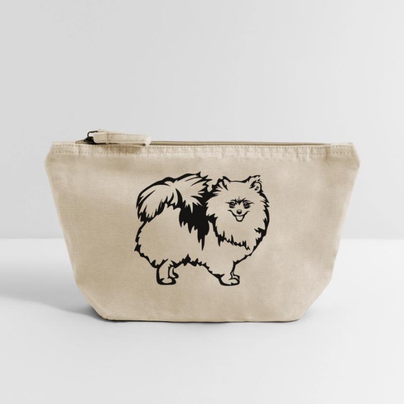 Dwarf spitz Vintage Zip Pouch 18 x 21 cm