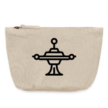 space station - Vintage Zip Pouch 18 x 21 cm - vintage sand  - Front