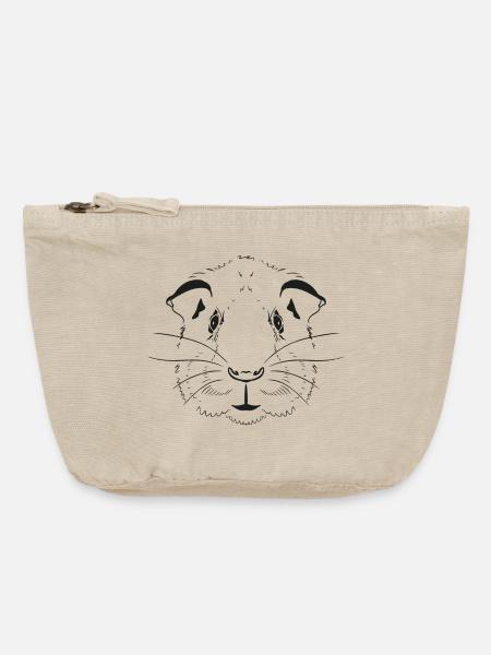 Meerschweinchen - Vintage Reißverschluss-Täschchen (18 x 21 cm) - Vintage Sand 