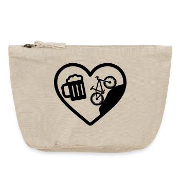 Humour de VTT Heart Beer - Pochette zippée vintage 18 x 21 cm - sable vintage  - Devant
