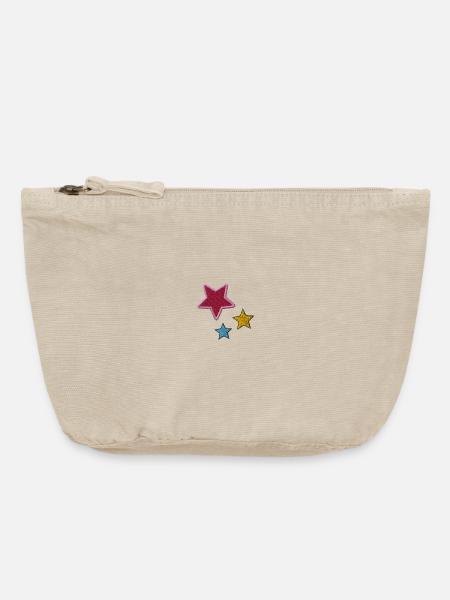Sterne - Vintage Reißverschluss-Täschchen (18 x 21 cm) - Vintage Sand