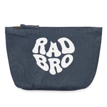 Rad Brother - Retro Heart (Custom Color) - Vintage Zip Pouch 18 x 21 cm - vintage denim - Front