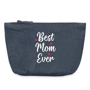 Best Mom Ever - Vintage Zip Pouch 18 x 21 cm - vintage denim - Front