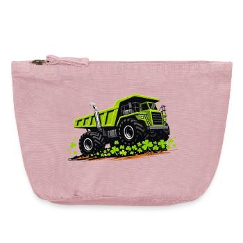 St. Patricks Day Kipper-Baufahrzeug - Vintage Reißverschluss-Täschchen (18 x 21 cm) - Vintage Rosa - Vorne