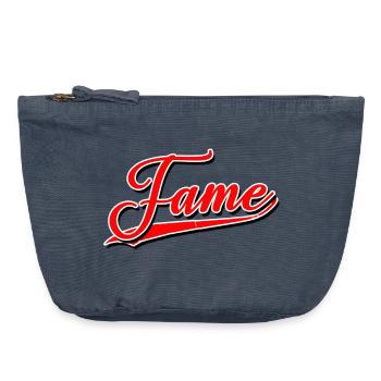 fame fameous famous popular winner known - Vintage Zip Pouch 18 x 21 cm - vintage denim - Front