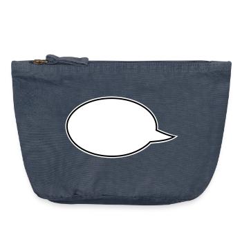 Speech Bubbles Comic Links - Vintage Zip Pouch 18 x 21 cm - vintage denim - Front