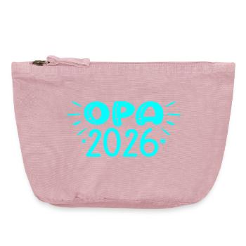GRANDPA 2026 GRANDCHILD BABY BIRTH - Vintage Zip Pouch 18 x 21 cm - vintage rose - Front