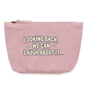 Avec le recul, on peut en rire - Pochette zippée vintage 18 x 21 cm - rose vintage - Devant